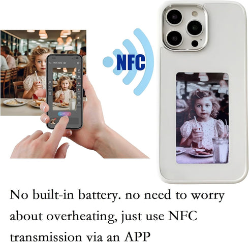 DIY E-Ink Phone Case for iPhone 15 Pro Max: Smart Photo Rear Projection Customizable Case to Display Photos Instantly -