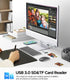 ORICO USB Hub 3.0, Clamp USB C Adapter with Extra Power Port, 2 USB-A Data Ports, SD/TF Card Reader