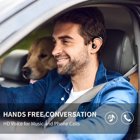 Bluetooth Headset Wireless Earpiece V5.0 - Ultralight Hands Free for Business, Office, Driving, Sporting