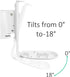 ynVISION.DESIGN Adjustable Wall Mount Bracket for Sonos One, One SL, and Play:1 Speaker | 2 Pack | (White)