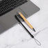 6PCS Black Retractable Spring Coil Strap Pen Leash, Plastic Elastic Pencil Chain Tether Lanyard for Touchscreen Pens