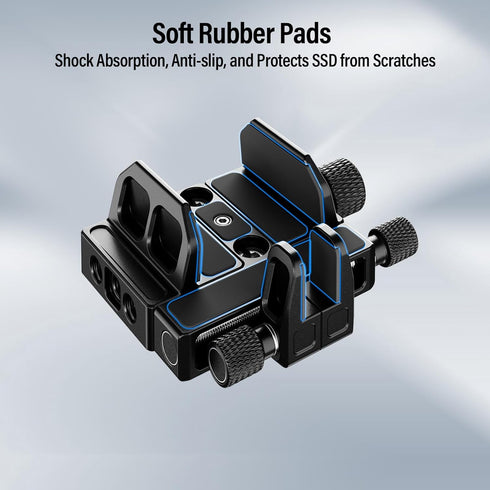 Sirui SSD Mount Bracket, SSD Holder with Cold Shoe and USB-C Cable Clamp for Samsung T7 T5 SSD, Camera Cage