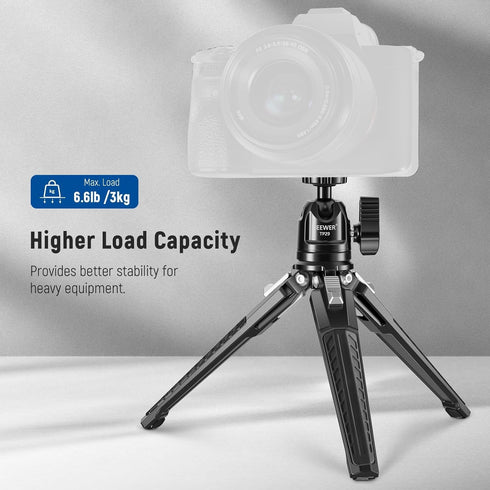 NEEWER Mini Metal Table Tripod with 360° Ball Head, Portable Travel Tripod for Camera Mobile Phone Action Cam, Max Load