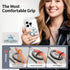 Abbolinxus Cell Phone Grip with Kickstand, Secure Hold for iPhone Cases, Adjustable Foldable Desktop Phone Holder