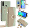 Asuwish Moto G Power 2020 Wallet Case: Green Flip Cover, Tempered Glass Protector, Card Holder, Crossbody Strap, Stand.