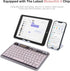 Wireless Bluetooth Keyboard for iPad, 10" Round Keys Mini Keyboard, Ultra-Slim Rechargeable for iPad (Light Pink)
