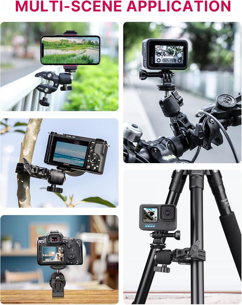 ULANZI Select R099 3.3lb 360 (GoPro/Insta360/DJI), ULANZI Super Clamp Camera Mount - Heavy Duty Load Metal Clamp