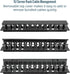 Tecmojo 2 Pack 1U Cover,2.6 12 19 inch Server Rack Horizontal Cable Management with Depth Plastic Cable Manager,Rack