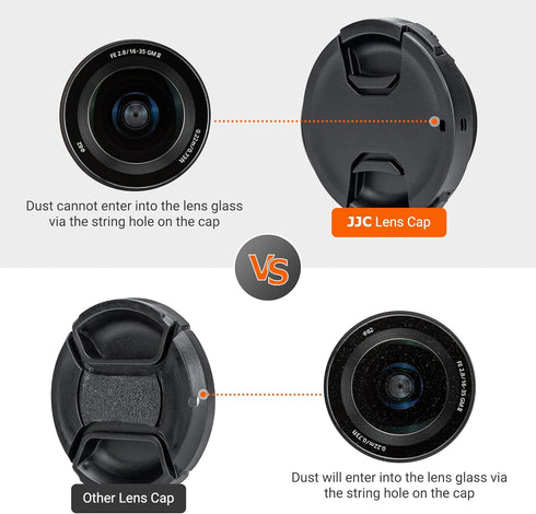 JJC 46mm Front Lens Cap Cover + Elastic Anti-Loss Cap Keeper Leash for Nikon Z DX 16-50mm f3.5-6.3 VR, Olympus M.Zuiko