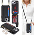 Cavor iPhone 13 Pro Case with Card Holder, Wallet Case for Women, Phone Case with Strap, Crossbody Lanyard and
