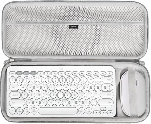 Aproca Grey Hard Travel Storage Case for Logitech K380 Multi-Device Bluetooth Keyboard and Logitech Pebble M350 / i345