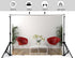 KeyWork 9x6ft Modern Red Accent Chairs Backdrop Contemporary Interior Photography Background for Minimalist Party