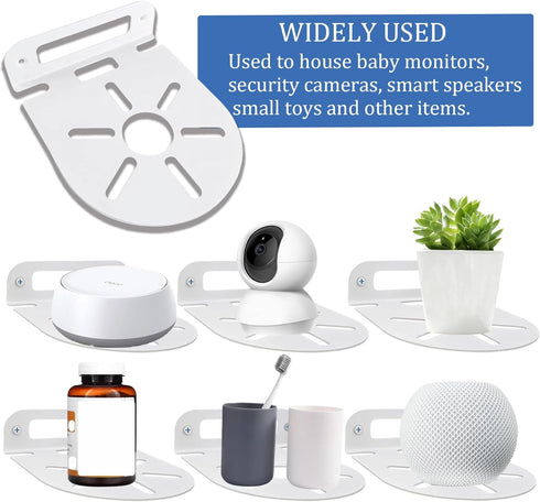 Roolaudk 2 Pack Floating Shelves for Wall Mount Holder for Flower Pot, Security Camera for Baby Monitor, Dog Detection