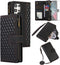 Asuwish Wallet Case for Samsung Galaxy S23 Ultra 5G - Black, 6.8", with Tempered Glass, Wrist Strap & Card Holder.