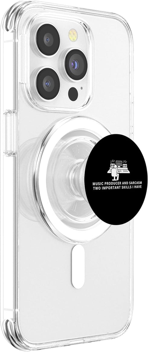 Music Producer Gifts For Men Music Producer and Sarcasm DJ Funny Audio Engineer PopSockets PopGrip for MagSafe