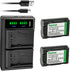 Kastar 2-Pack CGR-S602 Battery and LTD2 USB Charger Compatible with Panasonic Lumix DMC-L1, DMC-L1K Cameras