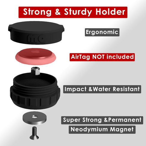 Ultra Strong Case for Apple AirTag, Waterproof and Shock Proof for Hidden Tracking of Car, Bike, Truck