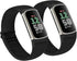 2 Pack Elastic Nylon Bands for Fitbit Charge 6 / Fitbit Charge 5, Classic Soft Breathable Adjustable Sport Smartwatch