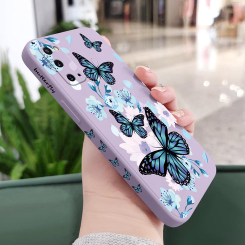 Creative Flower Pattern Case for Samsung Galaxy S20 - Dropproof Slim Protective Cover (6.2 inch) - Aurora Butterfly
