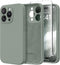 Calke Green iPhone 15 Pro Case - Magnetic, MagSafe Compatible, Silicone Shockproof, Full Camera Protection & 2 Screen