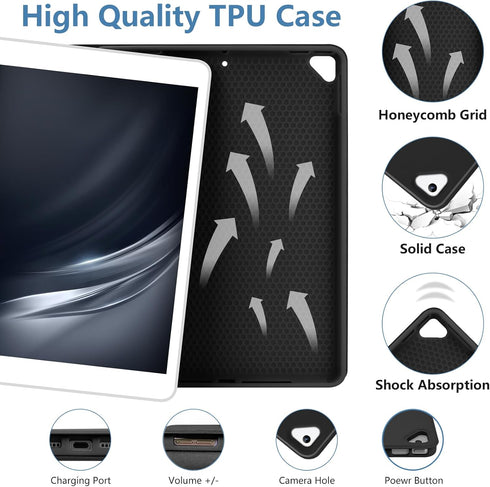 Keyboard Case for iPad 10.2" 9th Generation, Wireless Bluetooth Keyboard for iPad Air 3/iPad Pro 10.5" with Pencil