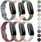 Tobfit 6 PACK Sport Bands for Fitbit Inspire 2, Soft Silicone Waterproof Straps Replacement Wristbands