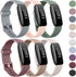 Tobfit 6 PACK Sport Bands for Fitbit Inspire 2, Soft Silicone Waterproof Straps Replacement Wristbands