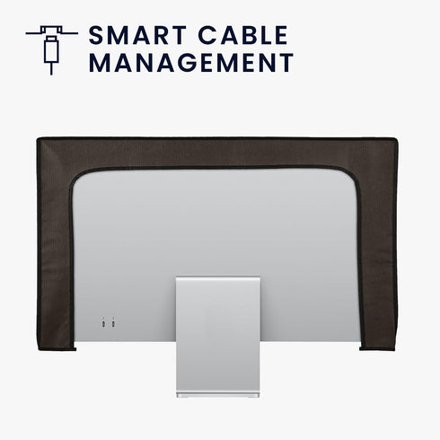34-35" kwmobile Monitor Cover Compatible with Monitor - Dust Cover Computer Screen Protector - Dark Grey