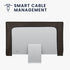 34-35" kwmobile Monitor Cover Compatible with Monitor - Dust Cover Computer Screen Protector - Dark Grey