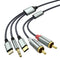 Lightning to RCA Cable Audio Aux Adapter (10.3M), RCA to 3.5mm Cable, USB C to 2 RCA Audio Cable (3 in 1) for Power