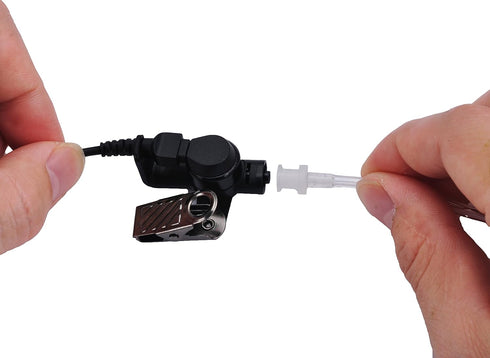 Walkie Talkie 2 Pin Earpiece/Headset with Transparent Acoustic Tube, Compatible with Kenwood Retevis RT22, Baofeng UV-5R
