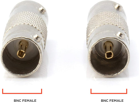 THE CIMPLE CO BNC Connectors Female to Female Coupler 50 Pack Adapter for CCTV Security Camera, SDI, HD-SDI