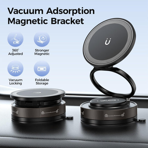 XO Simple is Beauty 360Rotation Nano Gel Car Phone Holder, Adjustable Magnetic Cellphone Mount Foldable Car Phone Stand
