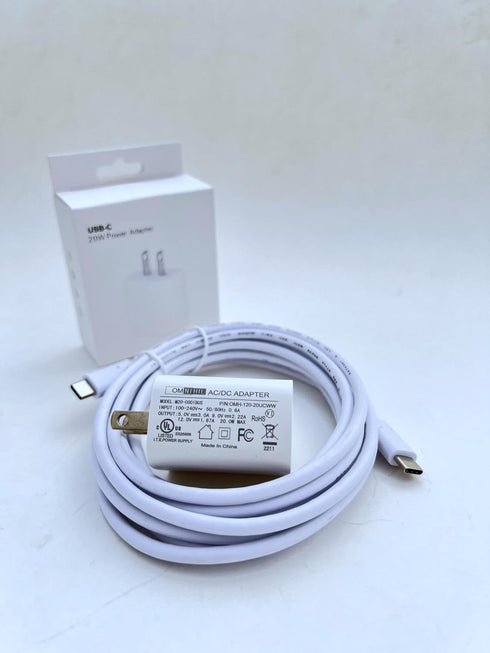 OMNIHIL 20 Watt USB-C Charger Block for Power Bank Battery Pack