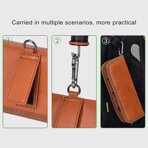 8 E10/E17/E6N, FW50/FZ100, EL25/EL15, W235 Pockets Mirrorless Camera Battery and SD Card Holder Pouch, Water Resilient