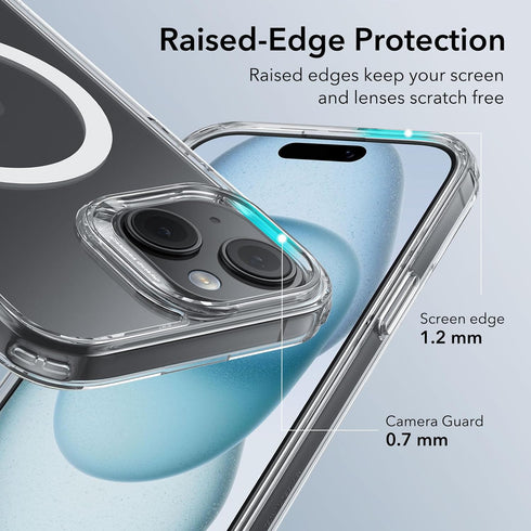 ESR Classic Series Clear Case for iPhone 15, MagSafe Compatible, Scratch-Resistant, Military-Grade Protection,
