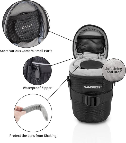 Camera Lens Case Compatible with Canon EF 18-135MM/EF-S 15-85MM/EF 24-70MM F4L, Nikon AF-S