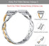 Wearlizer Metal Band for Fitbit Versa 4/3/Sense/Sense 2 - Dressy Stainless Steel Bling Rhinestone Replacement Strap
