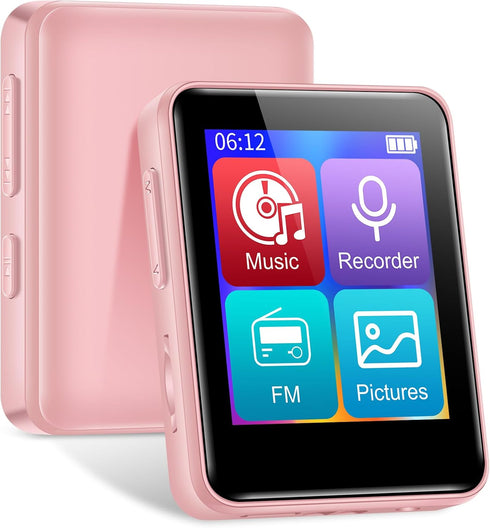 woolynew 1.8 inch HiFi Portable Music Player, Equipped with Bluetooth 64GB Sport MP3
