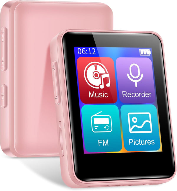 woolynew 1.8 inch HiFi Portable Music Player, Equipped with Bluetooth 64GB Sport MP3