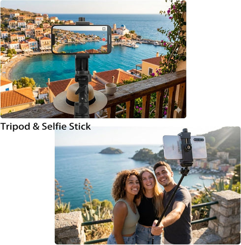Ruittos Phone Tripod Mount Adapter with Camera Remote Controller, Cell Phone Holder Clip with Adjustable Clamp