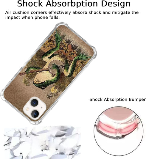 Frog Playing Guitar Case for iPhone 15, Trendy Cool Music Design for Teens, Women & Men