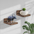 Wall Mounted Speaker Stand Holder, Floating Shelf for Bluetooth Speaker, Webcam, Cell Phones, by Wood (2 Pack)
