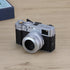 Haoge LH-X51W Ultra-Thin 2in1 All Metal Lens Hood with Adapter Ring Set for Fuji X100VI X100V Camera - Silver