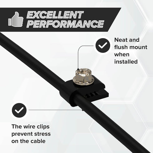 THE CIMPLE CO Mini Wire Cable Clips, Electrical Wire Cable Clip, Black (100 Pieces per Bag)