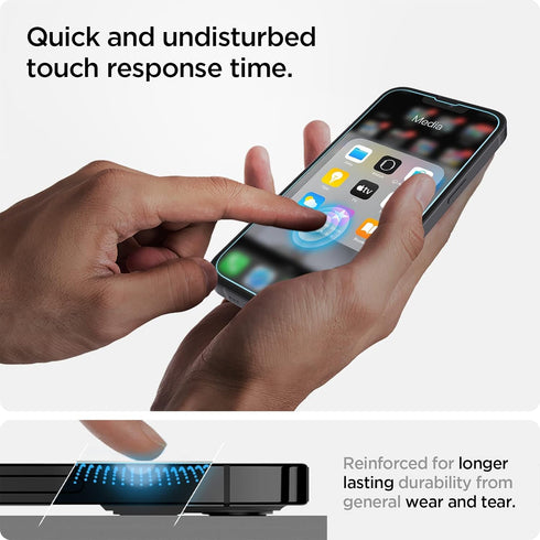 iPhone 13 Mini Spigen GlasTR EZ FIT Tempered Glass Screen Protector - 2 Pack with Sensor Protection