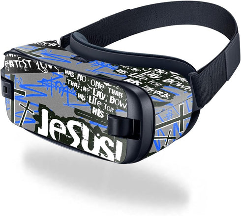 MightySkins Skin Wrap Cover Sticker Skins for Samsung Gear VR (2016) - Love Jesus