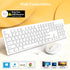 Wireless Keyboard and Mouse, Trueque Silent 2.4GHz Cordless Full Size USB Mouse Combo for Computer and Laptop