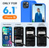 Miracase Designed Case for iPhone 13, Shockproof Liquid Silicone Rubber with Tempered Glass Screen Protector - 6.1 inch