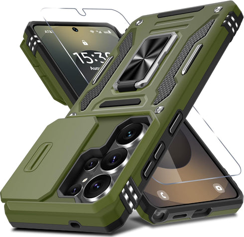 DEERLAMN Case for Samsung Galaxy S26 Ultra 6.9-Inch with Slide Camera Cover+Screen Protector(1